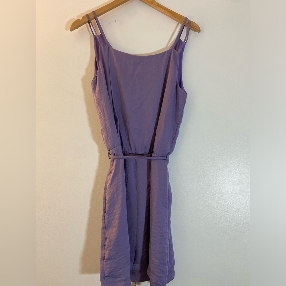 Luna, soft purple, spaghetti strap, wedding elegance, light, flowy dress. - Picture 4 of 7